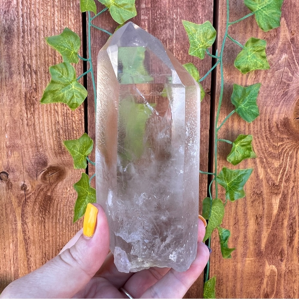 12.63 oz. Large Raw Quartz Crystal Point from Brazil.